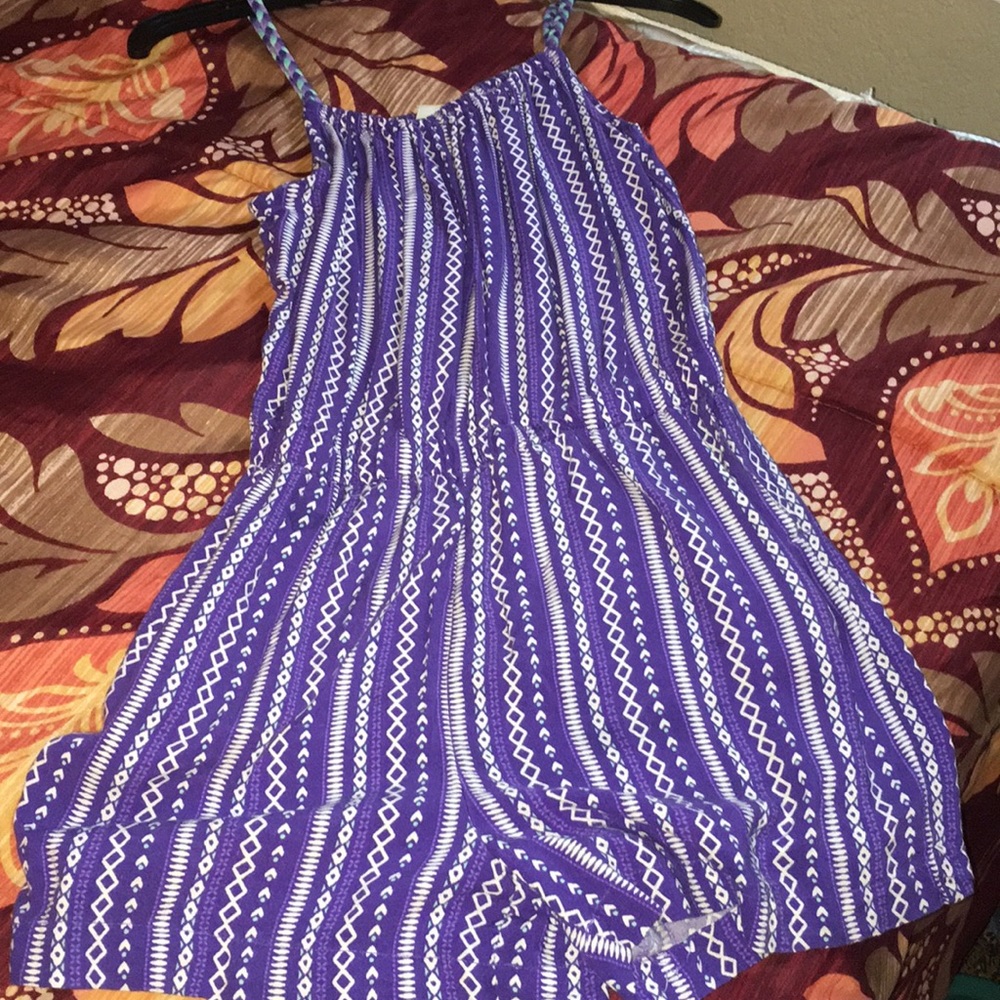 Purple and hire romper
